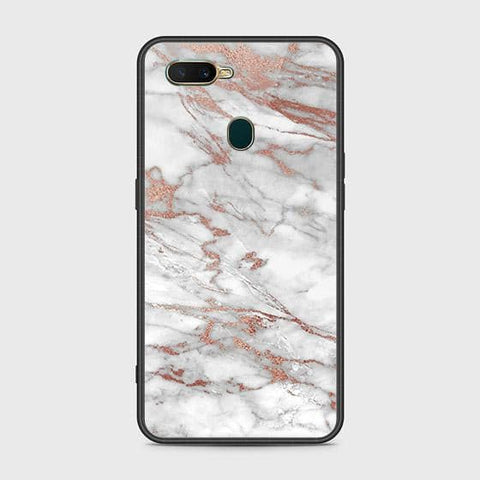 Oppo A11k Cover - White Marble Series 2 - HQ Ultra Shine Premium Infinity Glass Soft Silicon Borders Case