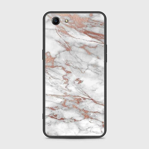 Oppo A83 Cover - White Marble Series 2 - HQ Ultra Shine Premium Infinity Glass Soft Silicon Borders Case