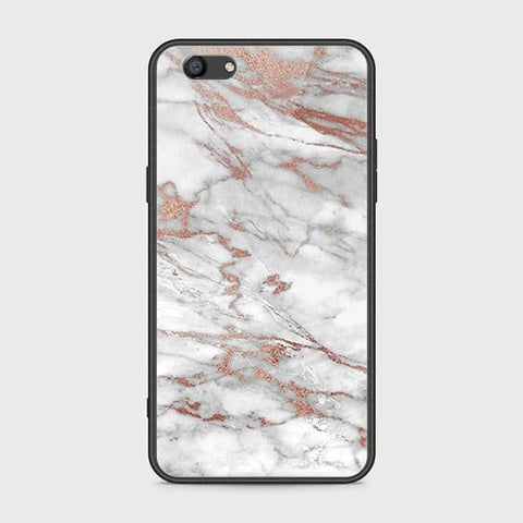 Oppo F3 Cover - White Marble Series 2 - HQ Ultra Shine Premium Infinity Glass Soft Silicon Borders Case