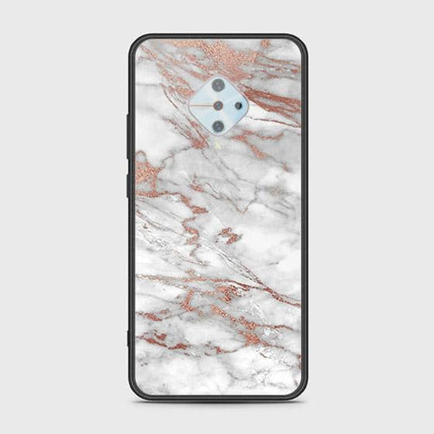 Vivo Y51 Cover - White Marble Series 2 - HQ Ultra Shine Premium Infinity Glass Soft Silicon Borders Case