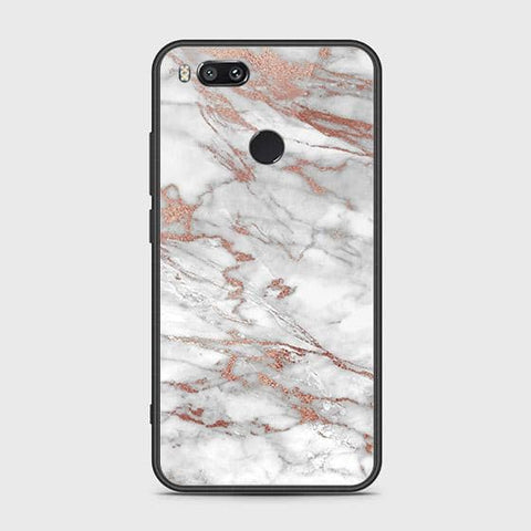 Xiaomi Mi A1 / Mi 5X Cover - White Marble Series 2 - HQ Ultra Shine Premium Infinity Glass Soft Silicon Borders Case