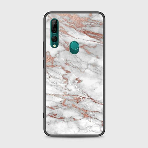 Huawei Y9 Prime 2019 Cover - White Marble Series 2 - HQ Ultra Shine Premium Infinity Glass Soft Silicon Borders Case