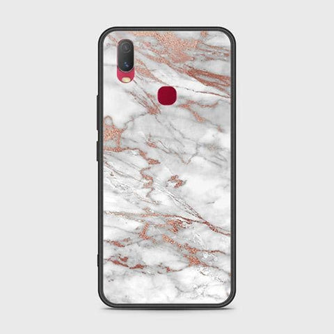 Vivo Y11 2019 Cover - White Marble Series 2 - HQ Ultra Shine Premium Infinity Glass Soft Silicon Borders Case