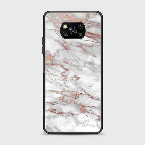 Xiaomi Poco X3 Pro Cover - White Marble Series 2 - HQ Ultra Shine Premium Infinity Glass Soft Silicon Borders Case