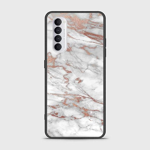 Oppo Reno 4 Pro Cover - White Marble Series 2 - HQ Ultra Shine Premium Infinity Glass Soft Silicon Borders Case