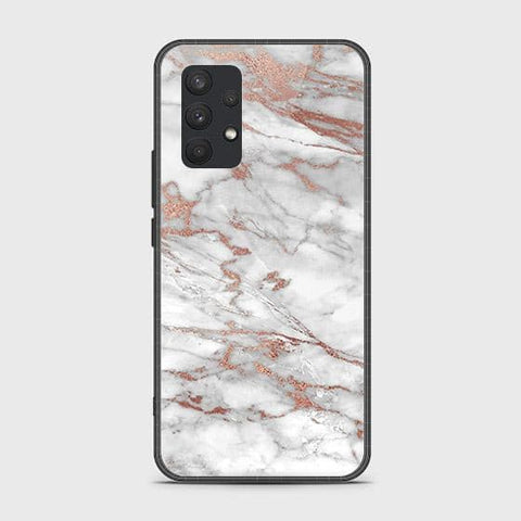 Samsung Galaxy A32 4G Cover - White Marble Series 2 - HQ Ultra Shine Premium Infinity Glass Soft Silicon Borders Case