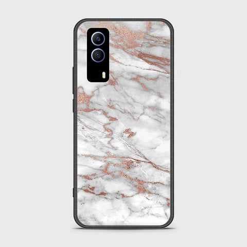 Vivo Y53s 5G Cover - White Marble Series 2 - HQ Ultra Shine Premium Infinity Glass Soft Silicon Borders Case