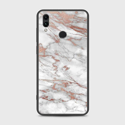 Huawei Honor 10 Lite Cover - White Marble Series 2 - HQ Ultra Shine Premium Infinity Glass Soft Silicon Borders Case