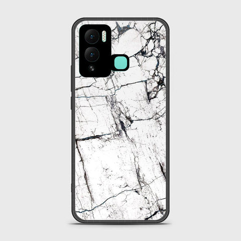 Infinix Hot 12 Play Cover- White Marble Series 2 - HQ Ultra Shine Premium Infinity Glass Soft Silicon Borders Case