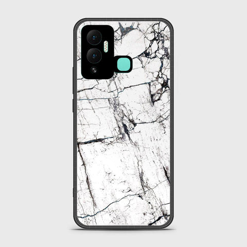 Infinix Hot 12i Cover- White Marble Series 2 - HQ Ultra Shine Premium Infinity Glass Soft Silicon Borders Case