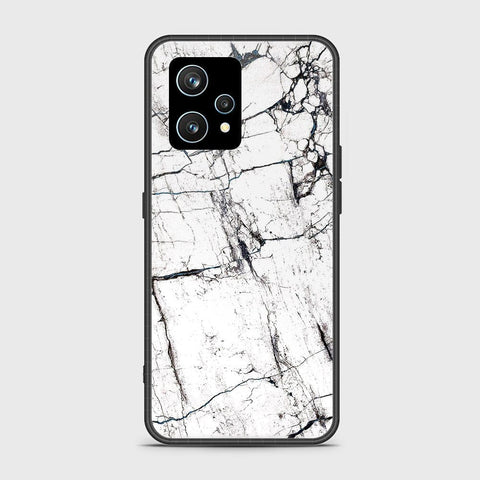 Realme 9 Pro Plus Cover- White Marble Series 2 - HQ Ultra Shine Premium Infinity Glass Soft Silicon Borders Case