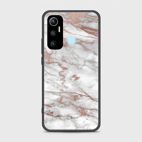 Infinix Hot 11 Cover- White Marble Series 2 - HQ Ultra Shine Premium Infinity Glass Soft Silicon Borders Case