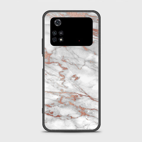 Xiaomi Poco M4 Pro 4G Cover- White Marble Series 2 - HQ Ultra Shine Premium Infinity Glass Soft Silicon Borders Case