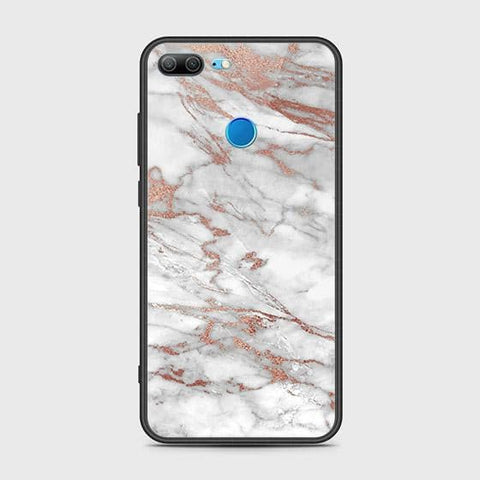 Huawei Honor 9 Lite Cover - White Marble Series 2 - HQ Ultra Shine Premium Infinity Glass Soft Silicon Borders Case