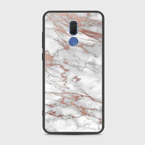 Huawei Mate 10 Lite Cover - White Marble Series 2 - HQ Ultra Shine Premium Infinity Glass Soft Silicon Borders Case