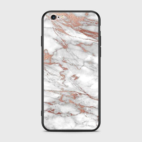 iPhone 6s Plus / 6 Plus Cover - White Marble Series 2 - HQ Ultra Shine Premium Infinity Glass Soft Silicon Borders Case