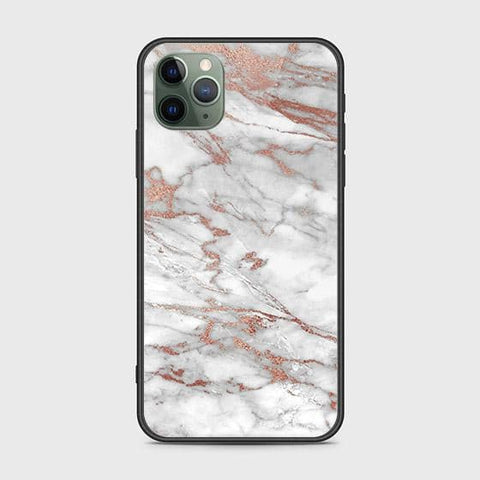 iPhone 11 Pro Cover - White Marble Series 2 - HQ Ultra Shine Premium Infinity Glass Soft Silicon Borders Case