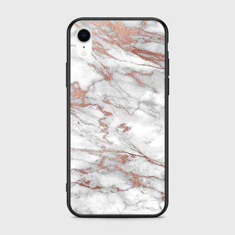 iPhone XR Cover - White Marble Series 2 - HQ Ultra Shine Premium Infinity Glass Soft Silicon Borders Case