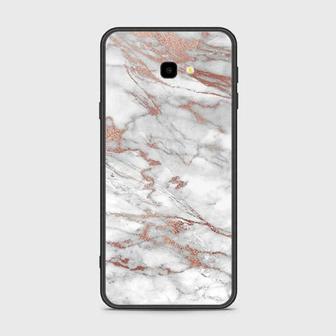 Samsung Galaxy J4 Plus Cover - White Marble Series 2 - HQ Ultra Shine Premium Infinity Glass Soft Silicon Borders Case