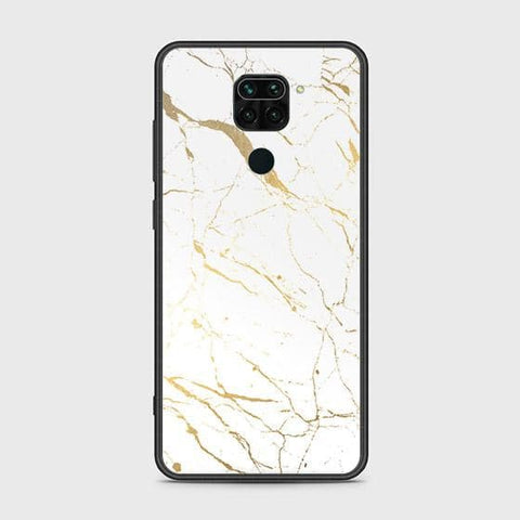 Xiaomi Redmi Note 9 Cover - White Marble Series 2 - HQ Ultra Shine Premium Infinity Glass Soft Silicon Borders Case