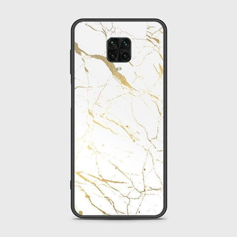 Xiaomi Redmi Note 9S Cover - White Marble Series 2 - HQ Ultra Shine Premium Infinity Glass Soft Silicon Borders Case