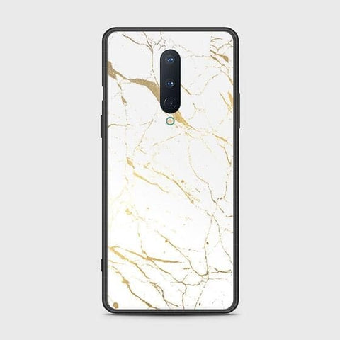 OnePlus 8 4G Cover - White Marble Series 2 - HQ Ultra Shine Premium Infinity Glass Soft Silicon Borders Case