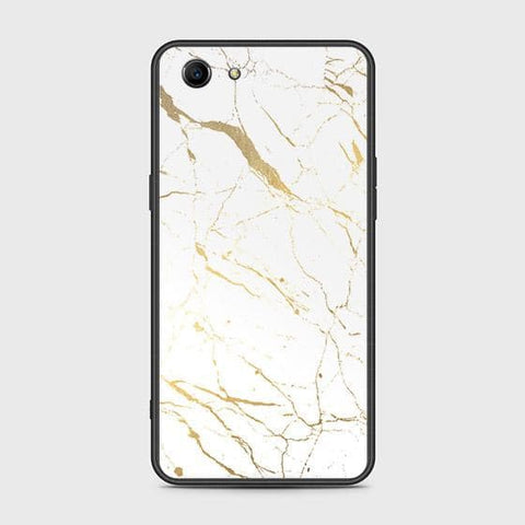 Oppo A83 Cover - White Marble Series 2 - HQ Ultra Shine Premium Infinity Glass Soft Silicon Borders Case