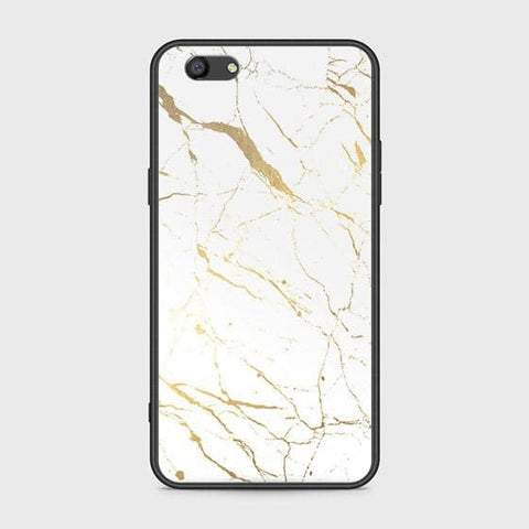 Oppo F3 Cover - White Marble Series 2 - HQ Ultra Shine Premium Infinity Glass Soft Silicon Borders Case