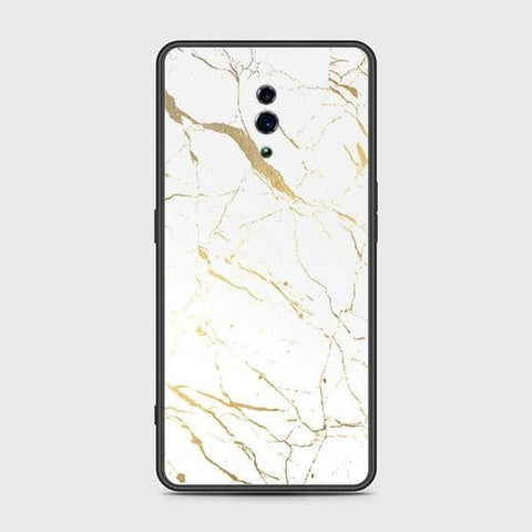 Oppo Reno Cover - White Marble Series 2 - HQ Ultra Shine Premium Infinity Glass Soft Silicon Borders Case