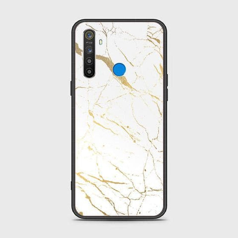 Realme 6i Cover - White Marble Series 2 - HQ Ultra Shine Premium Infinity Glass Soft Silicon Borders Case