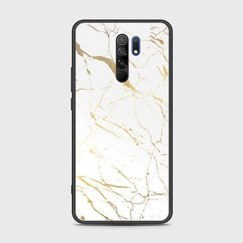 Xiaomi Redmi 9 Prime Cover - White Marble Series 2 - HQ Ultra Shine Premium Infinity Glass Soft Silicon Borders Case