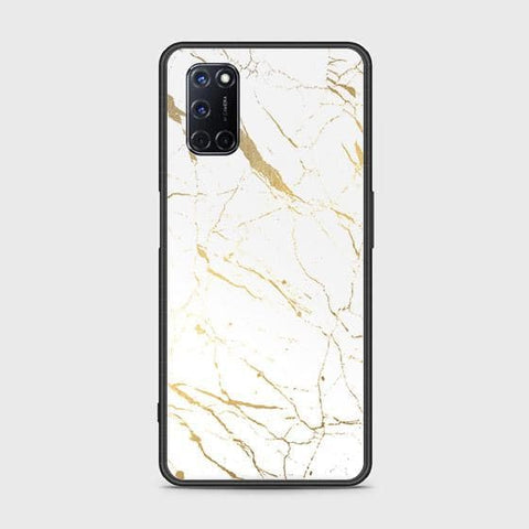 Oppo A52 Cover - White Marble Series 2 - HQ Ultra Shine Premium Infinity Glass Soft Silicon Borders Case