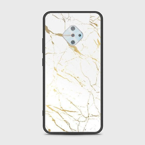 Vivo Y51 Cover - White Marble Series 2 - HQ Ultra Shine Premium Infinity Glass Soft Silicon Borders Case