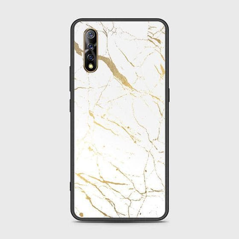 Vivo S1 Cover - White Marble Series 2 - HQ Ultra Shine Premium Infinity Glass Soft Silicon Borders Case