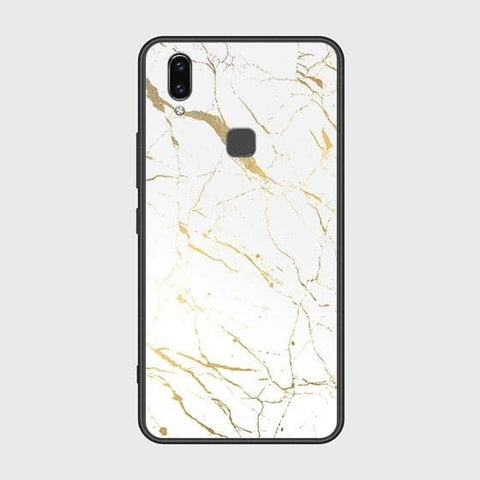 Vivo Y85 Cover - White Marble Series 2 - HQ Ultra Shine Premium Infinity Glass Soft Silicon Borders Case