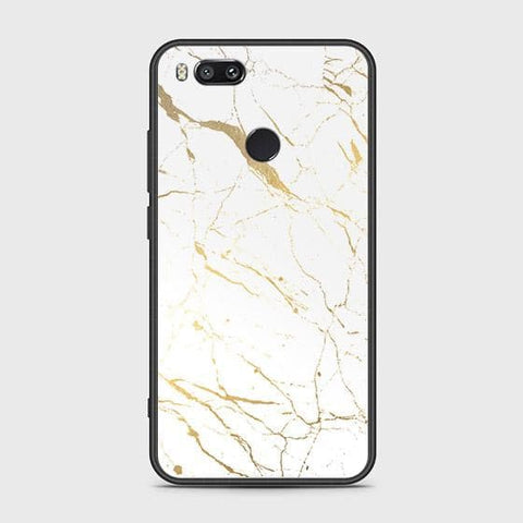 Xiaomi Mi A1 / Mi 5X Cover - White Marble Series 2 - HQ Ultra Shine Premium Infinity Glass Soft Silicon Borders Case