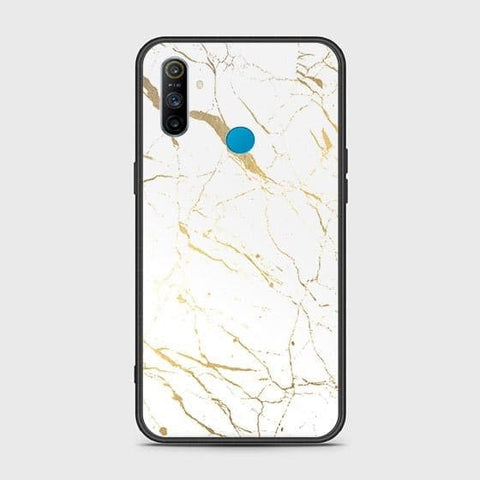 Realme C3 Cover - White Marble Series 2 - HQ Ultra Shine Premium Infinity Glass Soft Silicon Borders Case