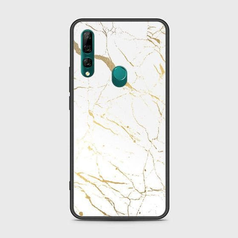 Huawei Y9 Prime 2019 Cover - White Marble Series 2 - HQ Ultra Shine Premium Infinity Glass Soft Silicon Borders Case