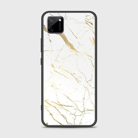 Realme C11 Cover - White Marble Series 2 - HQ Ultra Shine Premium Infinity Glass Soft Silicon Borders Case