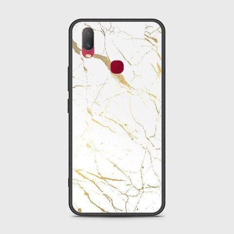 Vivo Y11 2019 Cover - White Marble Series 2 - HQ Ultra Shine Premium Infinity Glass Soft Silicon Borders Case