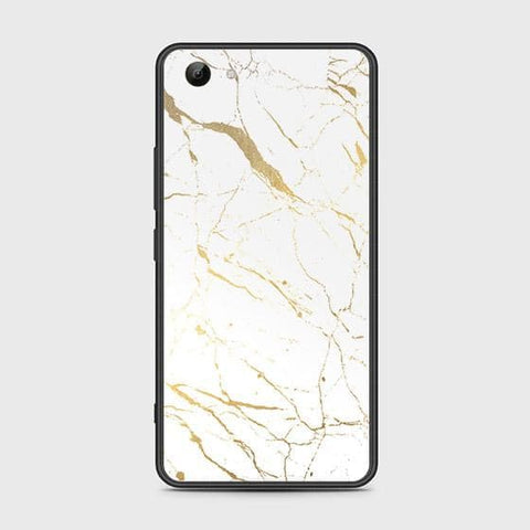 Vivo Y81 Cover - White Marble Series 2 - HQ Ultra Shine Premium Infinity Glass Soft Silicon Borders Case