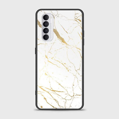 Oppo Reno 4 Pro Cover - White Marble Series 2 - HQ Ultra Shine Premium Infinity Glass Soft Silicon Borders Case