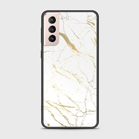 Samsung Galaxy S21 Plus 5G Cover - White Marble Series 2 - HQ Ultra Shine Premium Infinity Glass Soft Silicon Borders Case