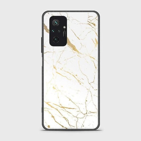 Xiaomi Redmi Note 10 Pro Max Cover - White Marble Series 2 - HQ Ultra Shine Premium Infinity Glass Soft Silicon Borders Case