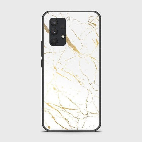 Samsung Galaxy A32 4G Cover - White Marble Series 2 - HQ Ultra Shine Premium Infinity Glass Soft Silicon Borders Case