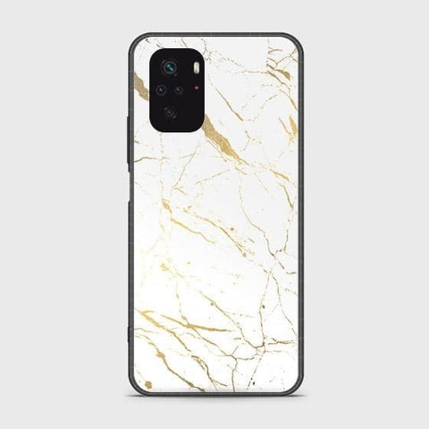 Xiaomi Redmi Note 10S Cover - White Marble Series 2 - HQ Ultra Shine Premium Infinity Glass Soft Silicon Borders Case