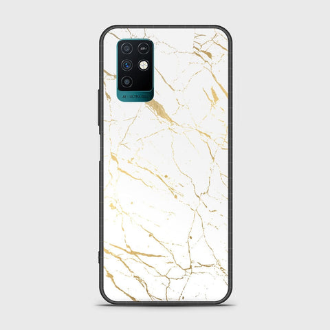 Infinix Note 10 Cover- White Marble Series 2 - HQ Ultra Shine Premium Infinity Glass Soft Silicon Borders Case