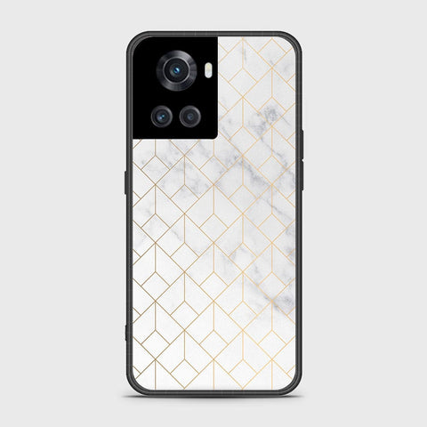 OnePlus 10R Cover- White Marble Series 2 - HQ Ultra Shine Premium Infinity Glass Soft Silicon Borders Case