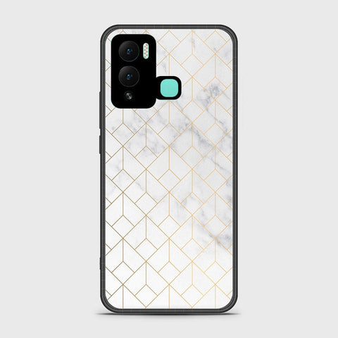 Infinix Hot 12 Play Cover- White Marble Series 2 - HQ Ultra Shine Premium Infinity Glass Soft Silicon Borders Case