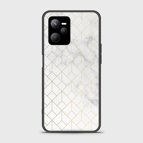 Realme Narzo 50A Prime Cover- White Marble Series 2 - HQ Ultra Shine Premium Infinity Glass Soft Silicon Borders Case